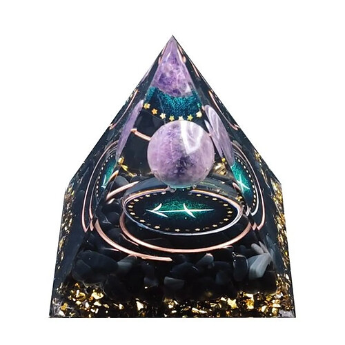 Totalcadeau Pyramide Orgonite Constellation du zodiaque Sagittaire Améthyste