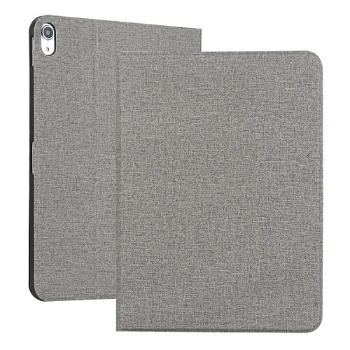 Wewoo Coque Souple Etui en cuir massif horizontal pour iPad Pro 11 pouces avec support et fonction Veille / Réveil Gris