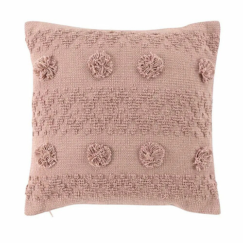 Paris Prix Coussin Déco à Pompons Alenia 40x40cm Rose