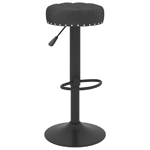 vidaXL Tabouret de bar Noir Velours