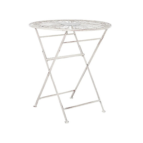 Beliani Table de jardin SCAFA Blanc