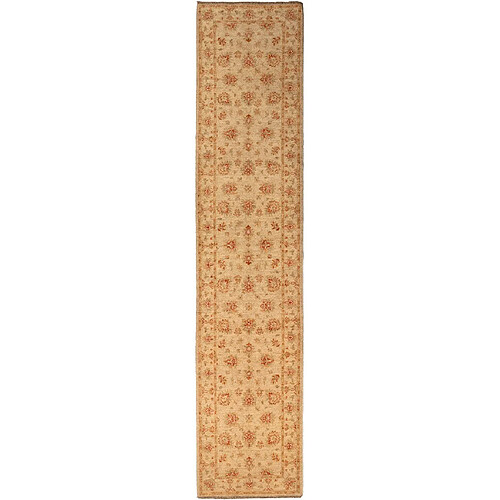 Vidal Tapis de couloir en laine 391x84 beige Ziegler