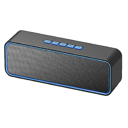 Universal Conférencier portable sans câlins, haut-parleur Bluetooth 5.0 avec basse stéréo 3D, batterie de 1500mAh, durée de vie de la batterie de 12 heures (bleu)