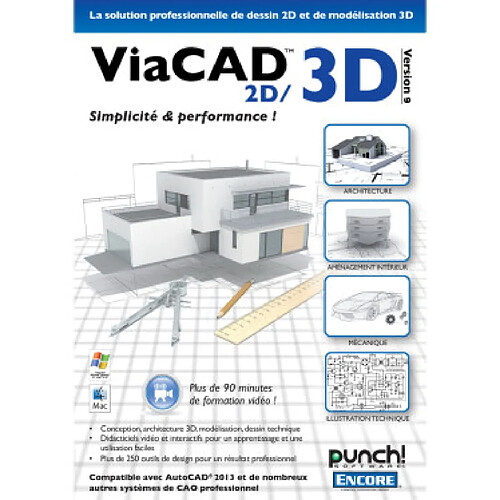 Encore ViaCAD 2D/3D v. 9 - Licence Perpétuelle - 1 poste