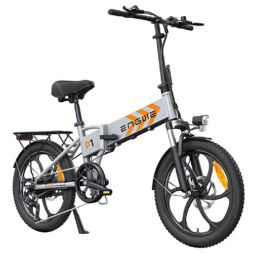 ENGWE P1 vélo électrique pliant - 20 pouces pneu - 250W - 36V 13Ah - 25 km/h vitesse maximale-argenté