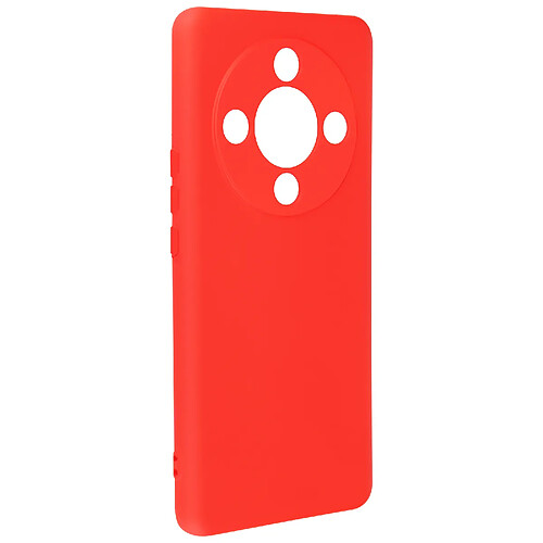 Avizar Coque pour Honor Magic 6 Lite 5G Semi-rigide Soft-touch Anti-traces Rouge