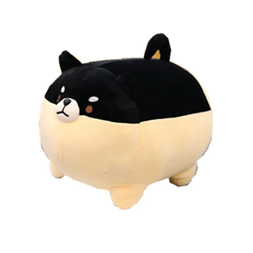 Universal 40cm mignon shiba chien peluche peluche doux kawaii animal dessin animé oreiller mignon cadeau enfant bébé enfant bonne qualité | peluche animal en peluche (noir)