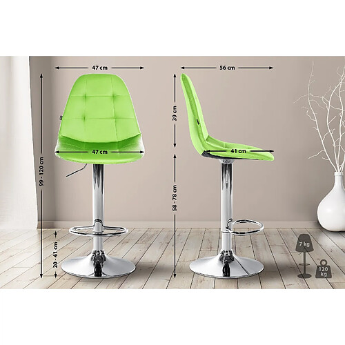 Non Tabouret de bar Elmore simili cuir C