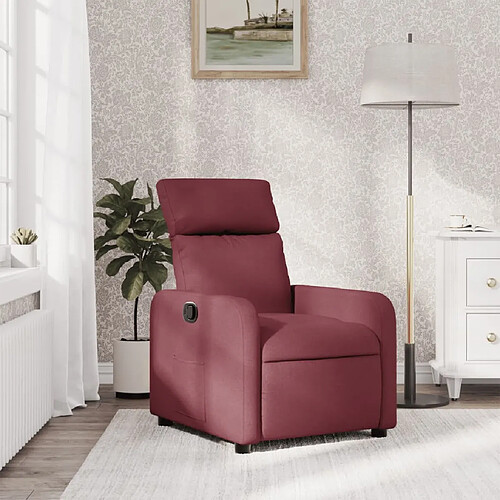 vidaXL Fauteuil inclinable Rouge bordeaux Tissu