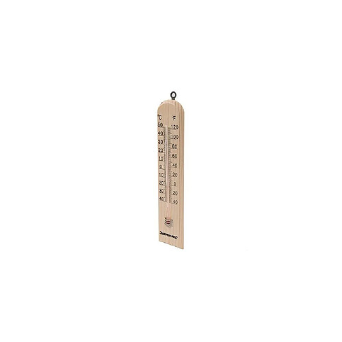 Thermomètre en bois -40 °C à +50 °C - 490745 - Silverline