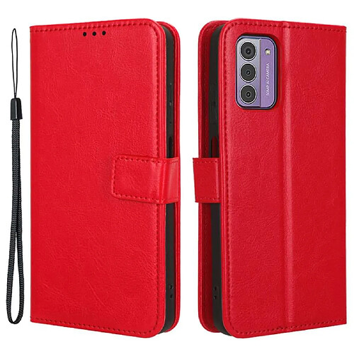 Htdmobiles Housse pour Nokia G22 / G42 5G - etui coque pochette portefeuille + verre trempe - ROUGE