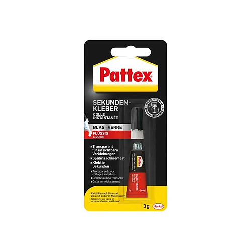 Pattex Colle instantanée verre liquide, tube de 3g (Par 12)