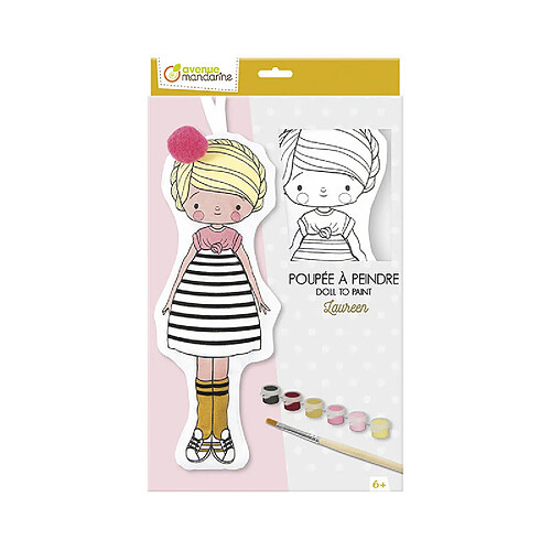 Ac-Deco Poupée à peindre - Laureen - Coffret créatif