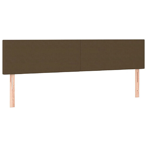 Maison Chic Lot de 2 Têtes de lit design pour chambre - Décoration de lit Marron Foncé 100x5x78/88 cm Tissu -MN22173