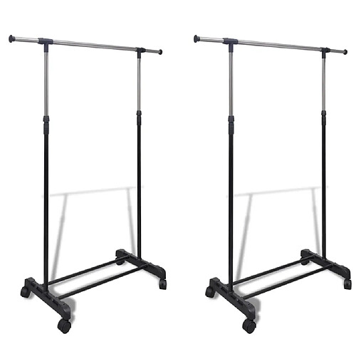 VidaXL Porte-manteaux réglables - 2 pcs