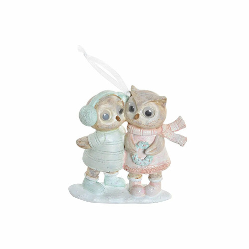 Figurine Décorative DKD Home Decor Résine Hibou (9 x 4.5 x 9 cm)