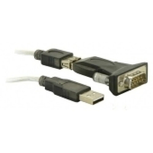 DeLOCK USB 2.0 to Serial Adapter USB A RS-232 Noir adaptateur et connecteur de câbles