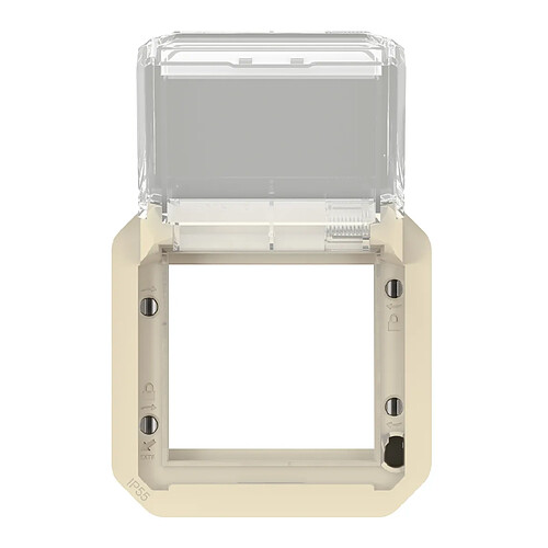 adaptateur - pour fonction mosaic - volet transparent - composable - beige - legrand plexo 069838l