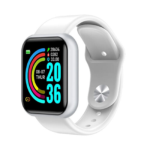 Wewoo Bracelet connecté GM20 1,3 pouces écran couleur IPS Smart Watch IP67 étancherappel d'appel de soutien / surveillance de la fréquence cardiaque / de la pression artérielle / rappel sédentaire blanc