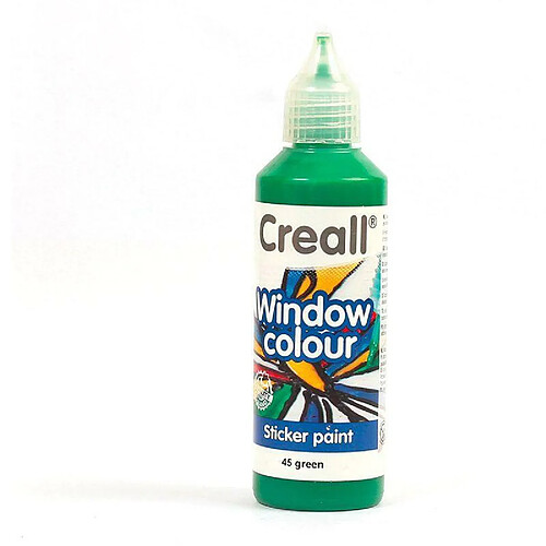 Graines Creatives Peinture repositionnable pour vitres Creall Glass 80 ml - vert