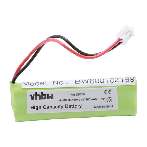 Vhbw Batterie NI-MH 500mAh 2.4V pour MEDION MD82973, MD83024, Life S63062, Life S63065 etc. remplace VT50AAAALH2BMJZ, GP1010, GPHC05RN01, GP HC05RN01