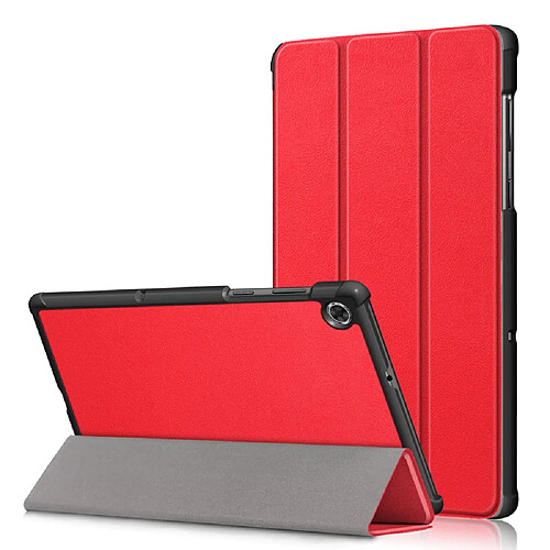 Etui en PU réveil / sommeil automatique à trois volets rouge pour votre Lenovo Tab M10 HD Gen 2 TB-X306X