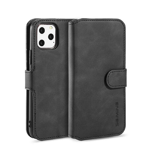 Wewoo Coque Étui à rabat côté huile rétro avec support logements pour cartes et portefeuille iPhone 11 Pro noir