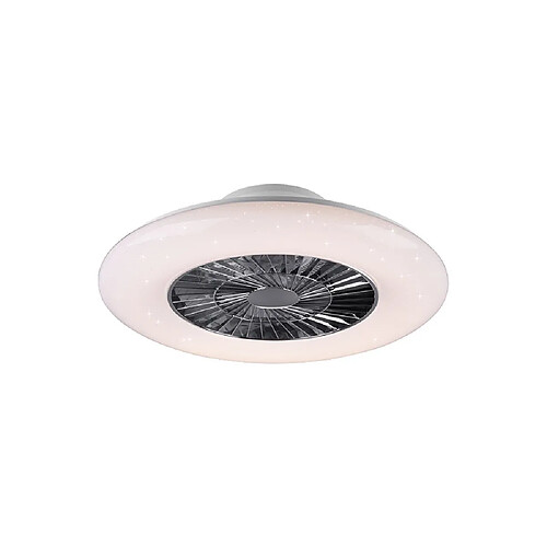 Lumière Visby Ventilateur de Plafond Moderne Chrome 3000-6500K Télécommande