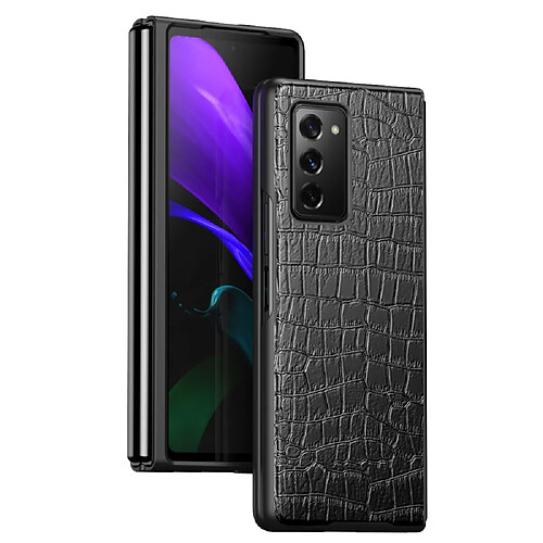 Coque en TPU + PU anti-rayures noir pour votre Samsung Galaxy Z Fold2 5G