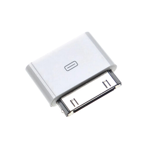 vhbw Adaptateur compatible avec Apple iPod Classic, 30GB, 40GB baladeur numérique smartphone - Câble micro-USB vers connecteur 30 broches, blanc