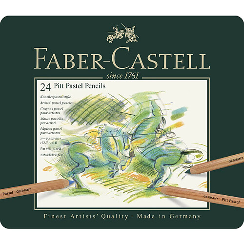 FABER-CASTELL Crayons de couleur PITT PASTELL, ètui de 24 ()