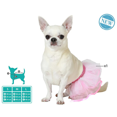 BigBuy Pets déguisement pour chien Taille M Tutu