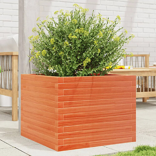 vidaXL Jardinière cire marron 60x60x45,5 cm bois de pin massif