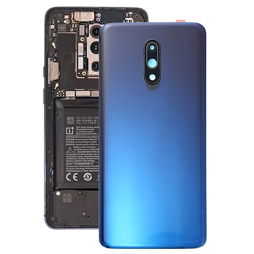 Wewoo Cache batterie avec objectif d'appareil photo pour OnePlus 7 bleu