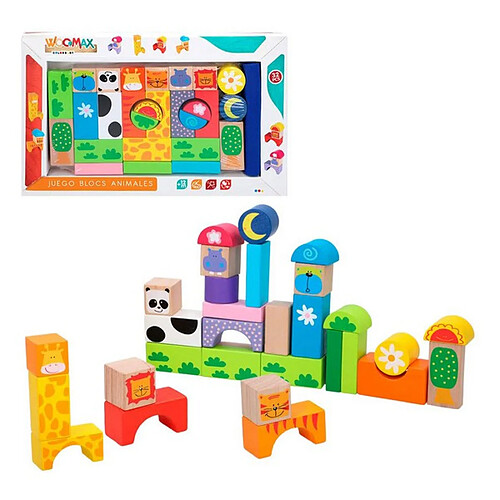 Jeu de construction avec blocs Color Baby animaux (32 pcs)