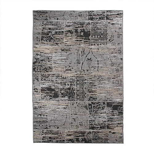 Thedecofactory DJERBA - Tapis aux motifs vintages et orientaux gris 140x200