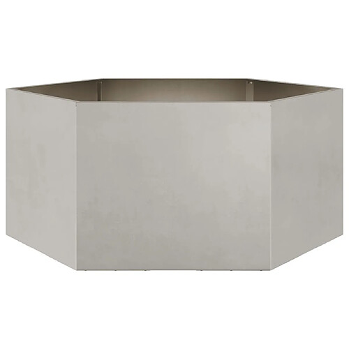 vidaXL Jardinière hexagone 104x90x45 cm acier inoxydable