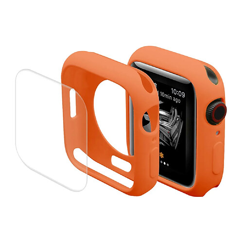 Coque en TPU ENKAY anti-griffes, orange pour votre Apple Watch Series 7 41mm