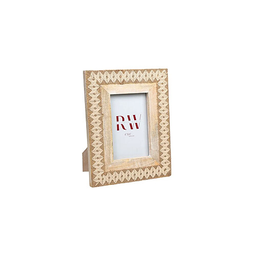 Cadre photo Romimex Blanc Bois de manguier Bois MDF 2 x 15 x 10 cm