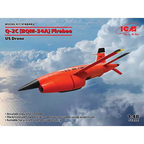 Icm Maquette Avion Q-2c (bqm-34a) Firebee, Us Drone