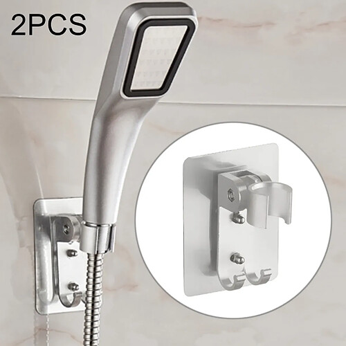 Wewoo Pommeau de douche Support de pomme de en aluminium de l'espace 2 PCS de de bain réglable sans cadre