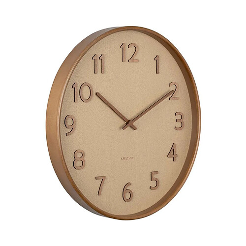 Karlsson Horloge ronde en bois Pure grain 40 cm.