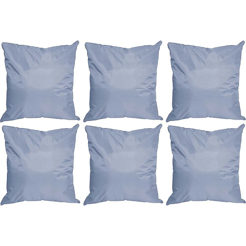 Jardindeco Coussin extérieur carré 45 cm Sun (Lot de 6) Gris clair.