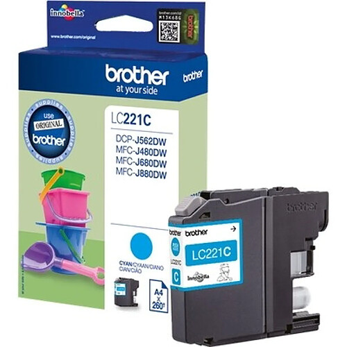 Brother LC221 Cartouche Cyan LC221C (Seau de plage)