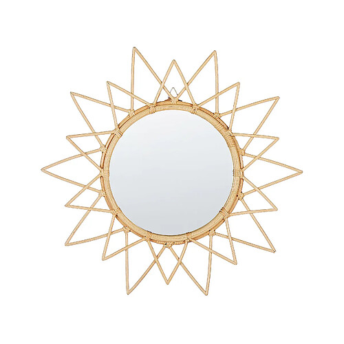 Beliani Miroir AROEK 61 cm 61 cm Rotin Naturel