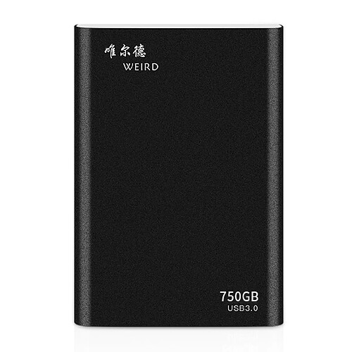 Wewoo Disques SSD externes Disque dur mobile à semi-conducteurs ultra-finlégertransmission USB 3.0750 Go2,5 pouces USB 3.0 noir