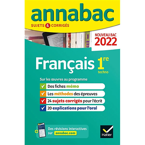 Français 1re techno : nouveau bac 2022 · Occasion