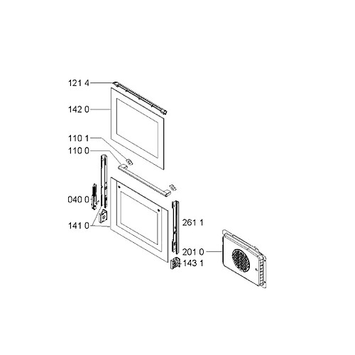 Whirlpool VITRE EXTERIEUR DE PORTE FOUR REP1410