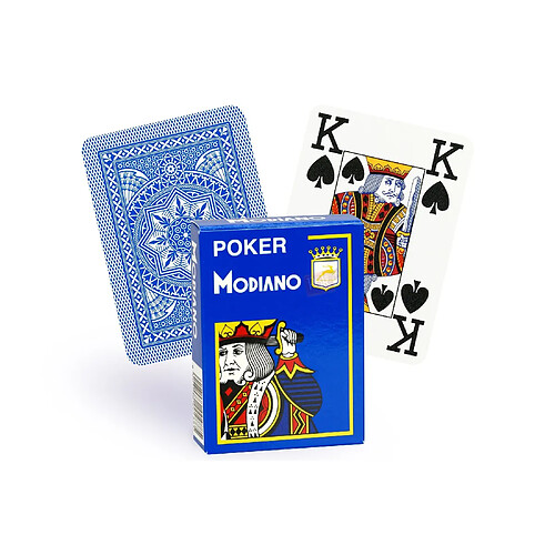 Cartes Modiano 100% plastique 4 index (bleu clair)