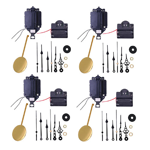 4 Ensembles De Mouvement D'horloge à Pendule à Quartz Kits De Mouvement Bricolage à Quartz